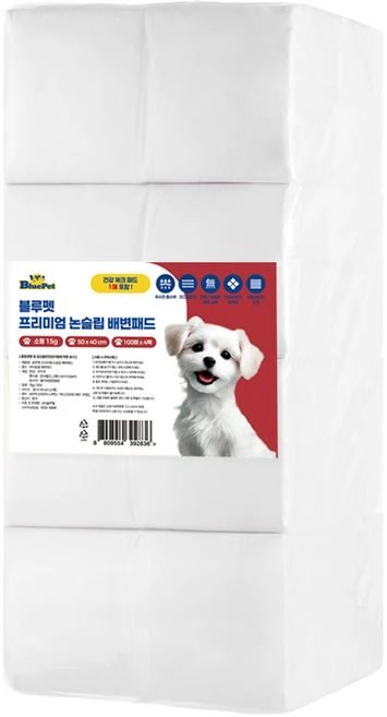 블루펫 프리미엄 논슬립 배변패드 15g, 400개입, 1개