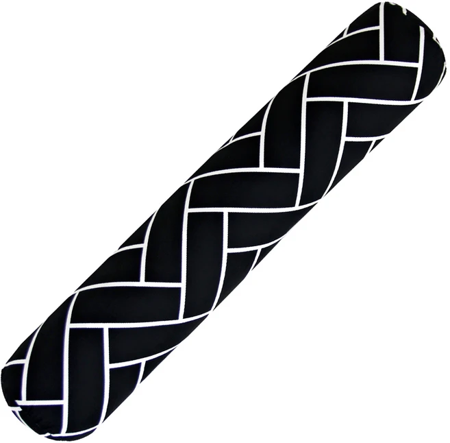 이코니하우스 세미블럭 캔디쿠션 커버 솜미포함, 블랙