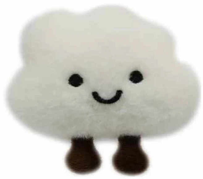 제이블룸 귀염뽀짝 선물 스마일 뭉게구름 키링, 아이보리, 1개