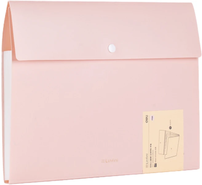 델리 린피니 8분류 도큐먼트 아코디언파일, 핑크(72456PK), 1개