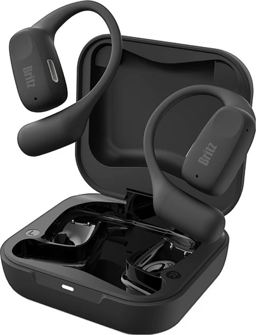 브리츠 오픈형 무선 ENC 노이즈캔슬링 블루투스 이어폰, BZ-D100X, 블랙