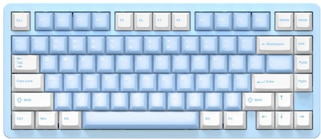 COX 미니 뉴타입 젤리 키캡 알루미늄 무선 기계식 키보드, 덕킹축, CF75, 블루레몬젤리