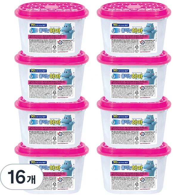 물먹는하마 습기제거제 옷장용 본품, 300g, 16개