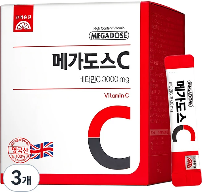 메가도스 비타민C 3000mg, 180g, 3개
