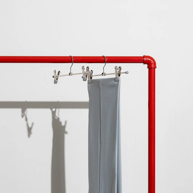 마와 논슬립 치마 바지 걸이 클립형 K30D, 실버, 12개