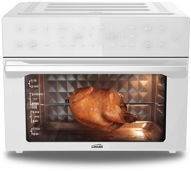 리하스 올스텐 대용량 리슐랭 에어프라이어 30리터 오븐형 고객직접설치, KHD-30L(밀크화이트)