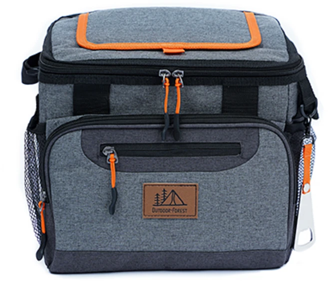 아웃도어포레스트 접이식 피크닉 쿨러백 아이스박스, 그레이, 26L