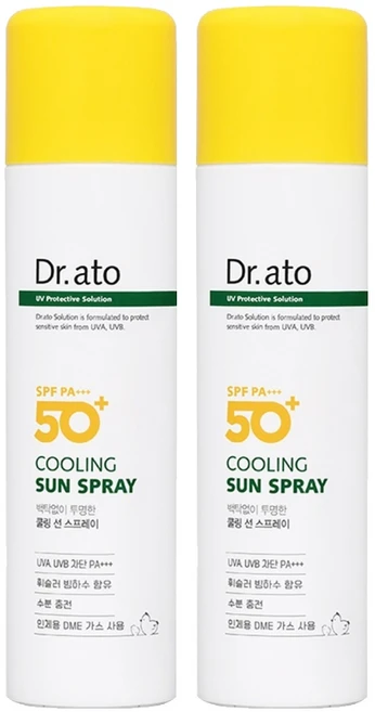 닥터아토 쿨링 선 스프레이 SPF50+ PA+++, 2개, 150ml