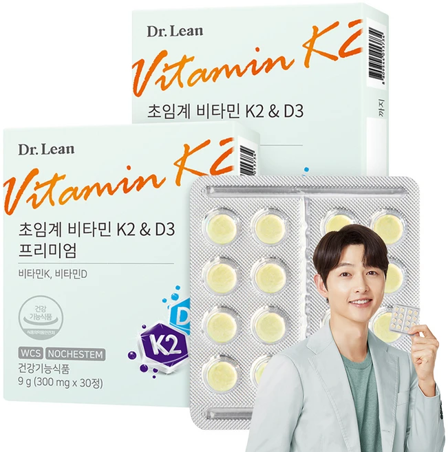 닥터린 초임계 비타민K2 & D3 프리미엄, 30정, 2개