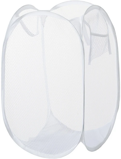 접이식 메쉬 빨래바구니, 화이트