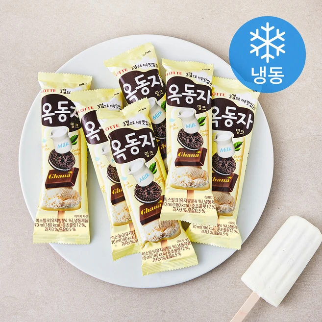 롯데웰푸드 옥동자 밀크 (냉동), 70ml, 6개입, 1개