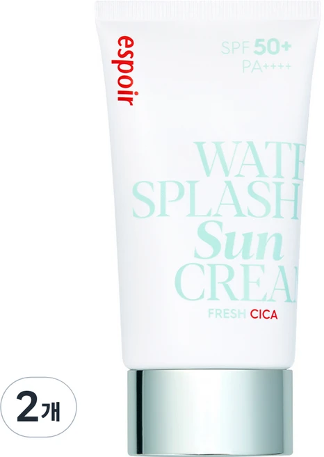에스쁘아 워터 스플래쉬 선크림 프레쉬 시카 SPF50+ PA++++, 60ml, 2개