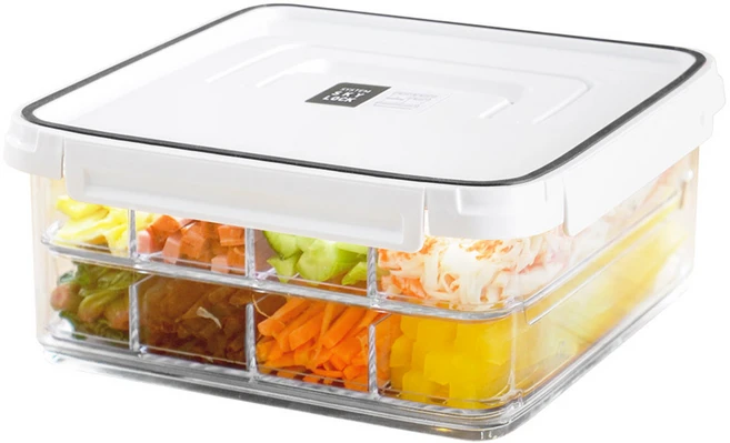 창신리빙 스카이락 칸칸 김밥재료 보관용기, 1개, 3.8L