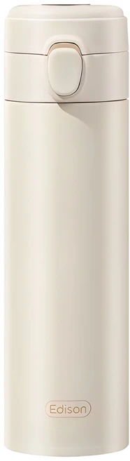 에디슨 온도 표시 원터치 분유 보온병, 베이지, 500ml, 1개