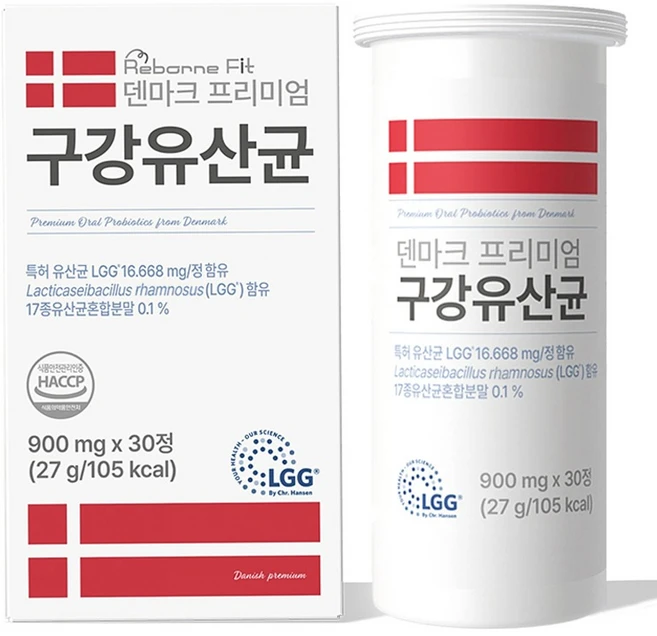 리본핏 덴마크 프리미엄 구강유산균, 30정, 1개