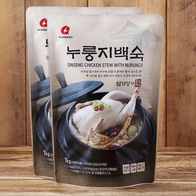 마니커에프앤지 누룽지 백숙 냉장, 1kg, 2개