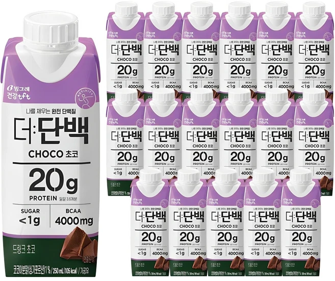더단백 드링크 초코, 250ml, 18개