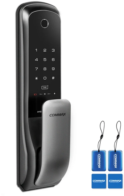 COMMAX 무타공 푸시풀 지문인식 디지털도어락 CDL-615P, 방문설치
