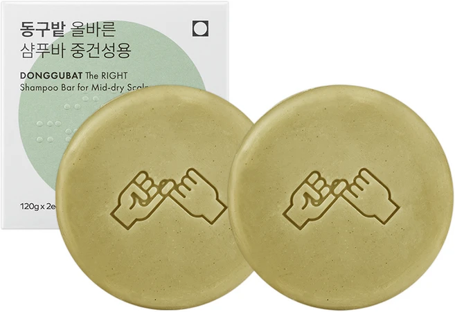 동구밭 올바른 샴푸바 중건성용, 120g, 2개