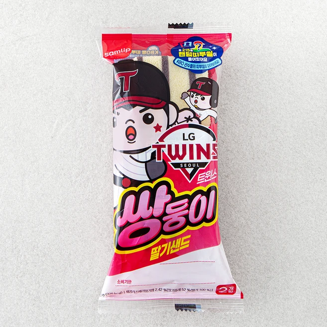 삼립 KBO 트윈스 쌍둥이 딸기샌드, 49.5g, 1개, 2개입