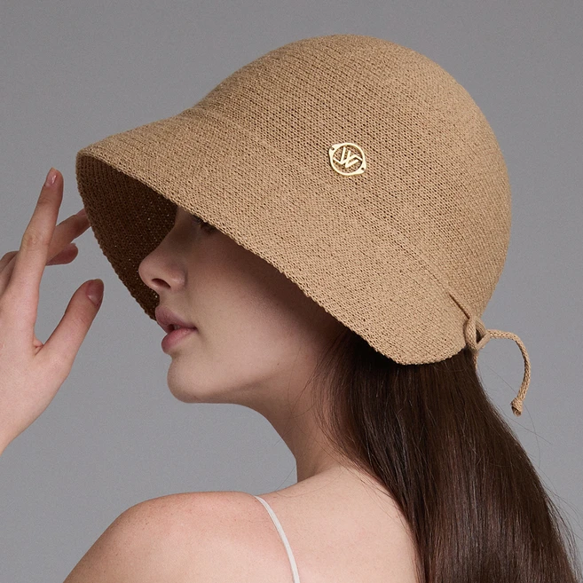 화이트샌즈 리본 보닛햇 보르도