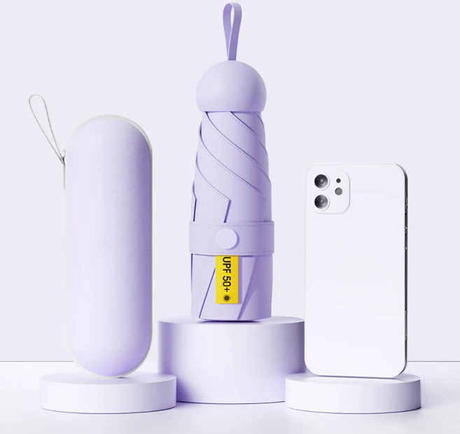 준성 초경량 머쉬룸 5단 암막 우양산 자외선 UV 차단 + 파우치 세트
