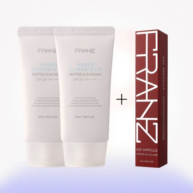 프란츠 네이키드 선쉴드 펩타이드 선크림 세트/최화정, 1개, 50ml