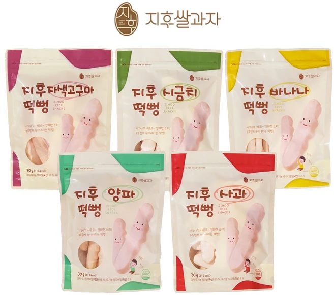 지후쌀과자 떡뻥 5가지 맛선택, 백미+배+비트+당근+단호박, 1개