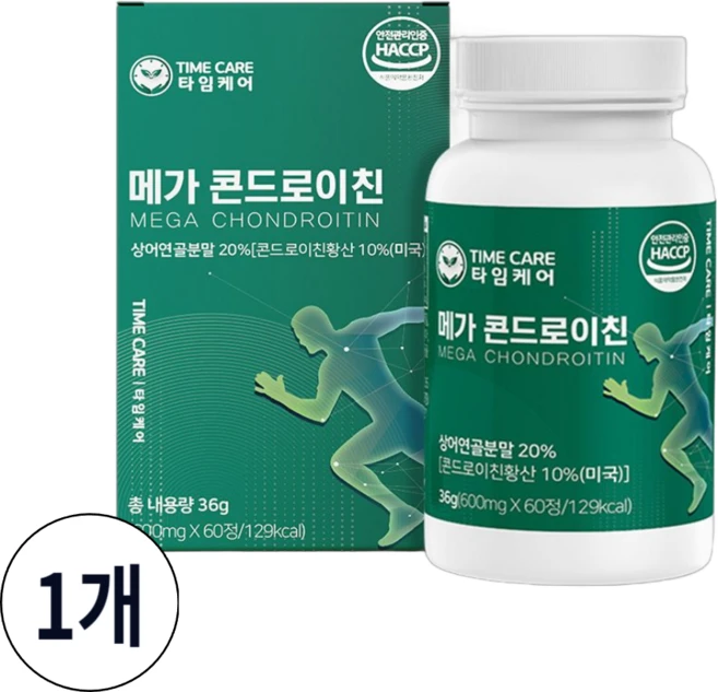 메가 콘드로이친 상어연골 식약처 HACCP 인증, 60정, 1개