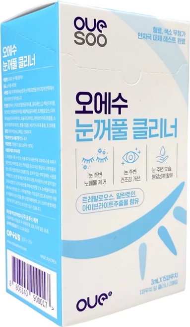 오에수 눈꺼풀 클리너 세정티슈, 1개, 30매입