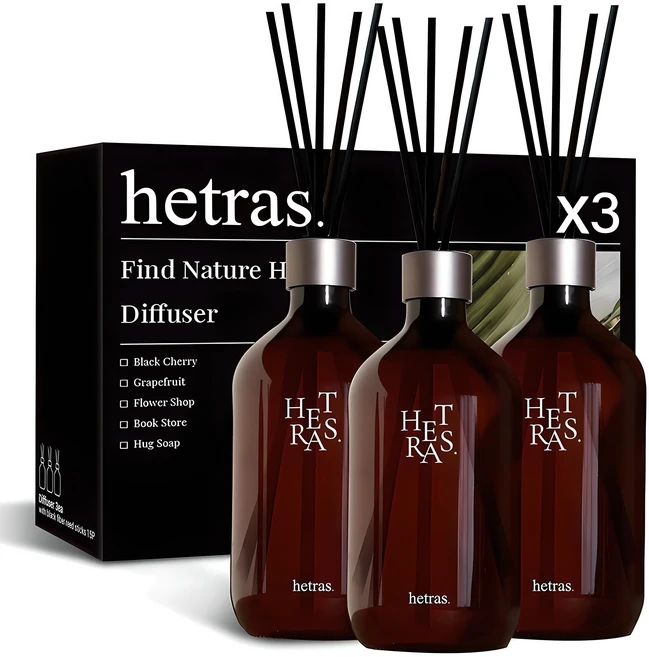 헤트라스 프리미엄 대용량 디퓨저, 호텔우드, 3개