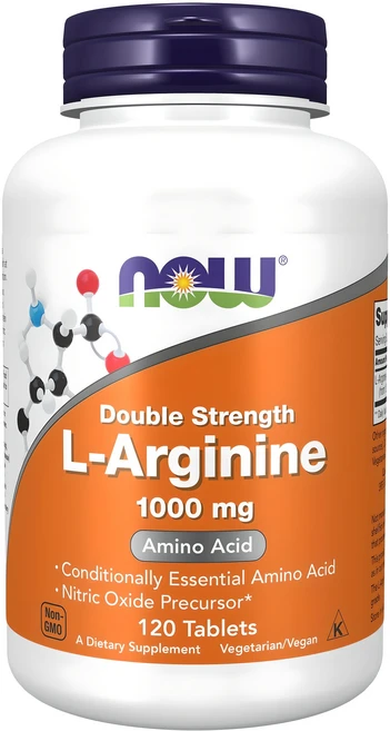 나우푸드 더블 스트랭스 L-아르기닌 1000mg 타블렛, 120정, 1개