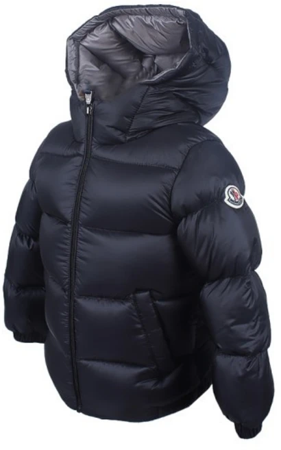 24FW 키즈 로고 패치 다운 패딩 블랙 1A00006 53048 999