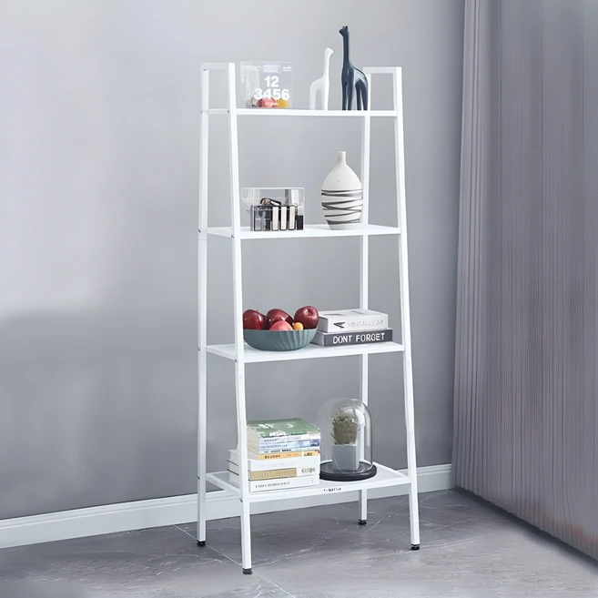 마켓플랜 다용도 코지 레이어드 메쉬선반, 화이트, 4단