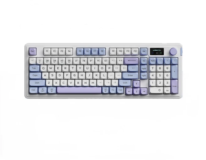 PYHO 무선 키보드 게이밍 키보드 RGB 3모드 98키 기계식 키보드 2.4G 무선식, 블루, L98 저소음 3모즈, 제조사축