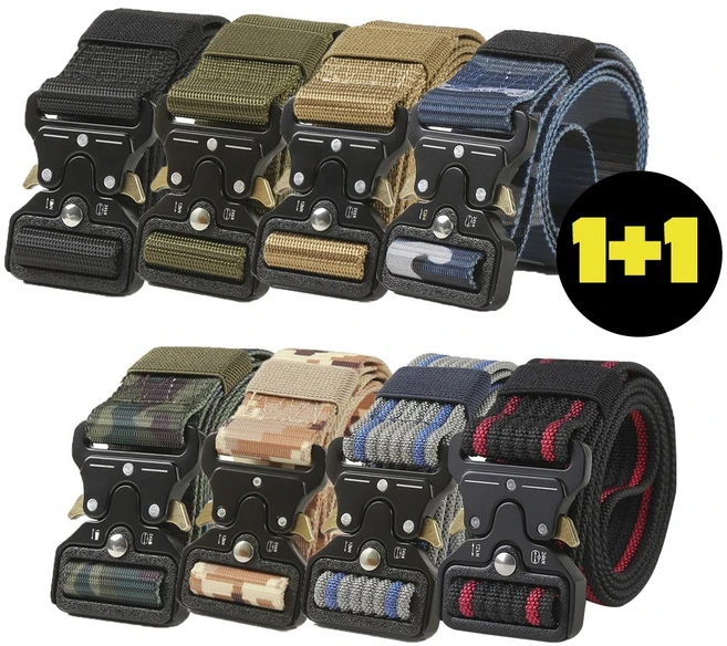 1+1 코브라 벨트 만방코리아 군용 아웃도어 스포츠 전술, 베이지+밀리터리베이지, 2개