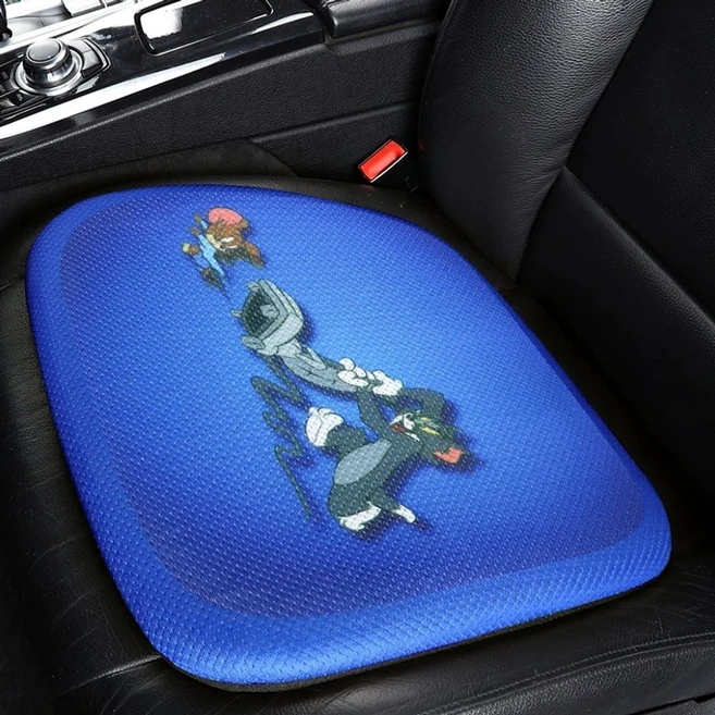 벌집 방석 여름 3D 에어셀 실리콘 시트 쿠션 젤리 얼음 에어 통풍 쿨방석 젤 시원한 아이, D. 톰과 제리