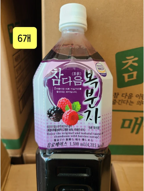 파낙스 참다음 복분자 음료베이스, 1.5L, 6개