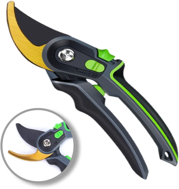 나무 전지 가위 전정가위 SK5 탄소강 35 mm 정원 가지치기 원예 가위 조경용품 핏모션, 1개