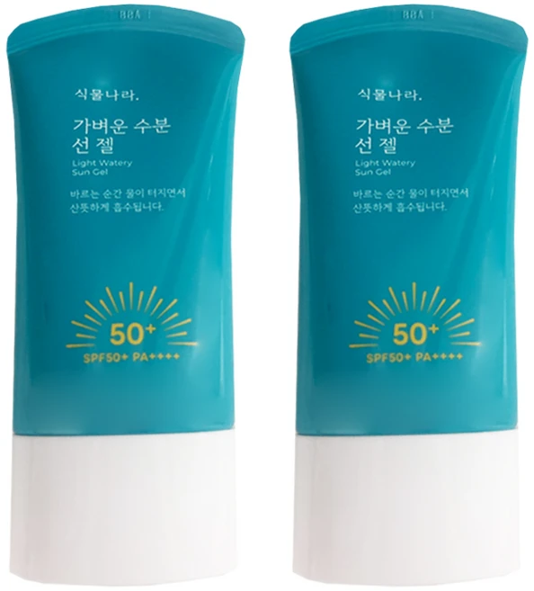 [본사정품] 1+1 식물나라 산소수 가벼운 수분 선 젤 SPF50+PA++++ 60ml 2개 세트