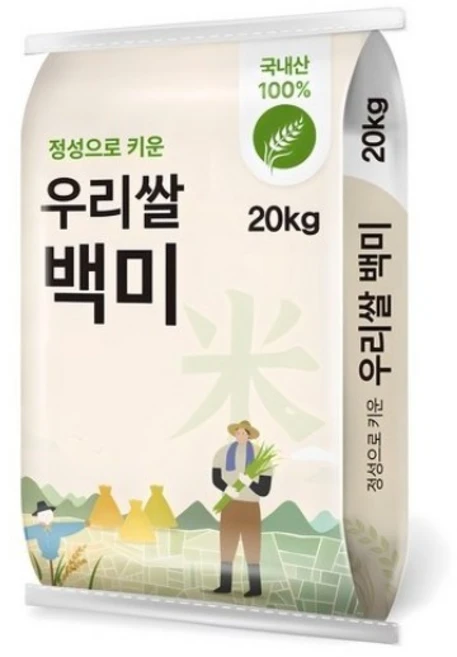 정성으로 키운 우리쌀 백미, 20kg, 1개
