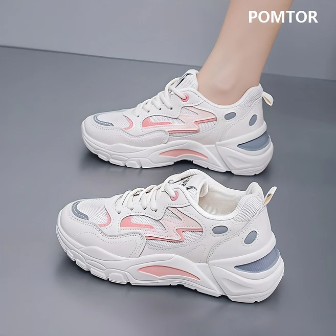 POMTOR 여성 런닝화 스니커즈 초경량 여성 운동화