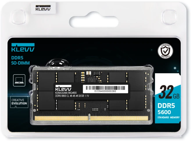 에센코어 KLEVV DDR5 32G PC5-44800 CL46 5600MHz 노트북 하이닉스 칩 파인인포, 1개