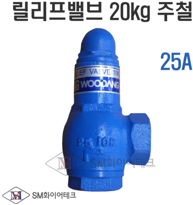 유일정밀 릴리프밸브20kg 주철 25A, 1개