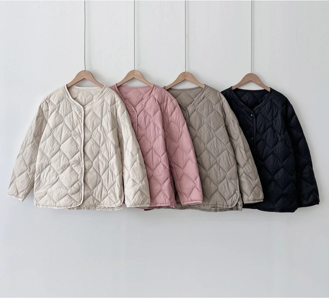 여성 경량 패딩 덕다운 오리털 루즈핏