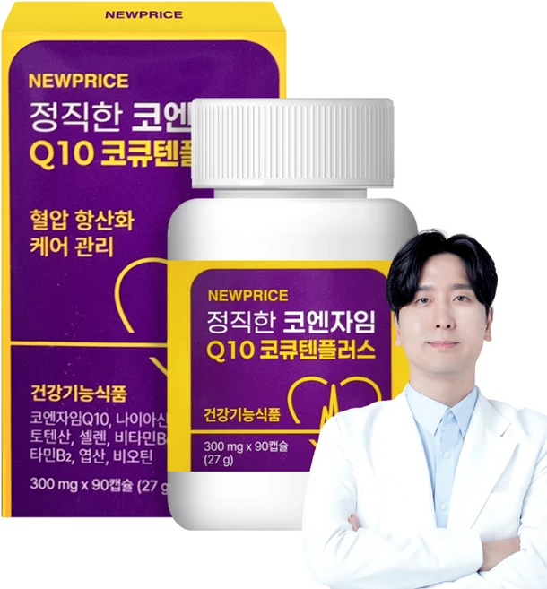 뉴프라이스 정직한 코엔자임 Q10 코큐텐플러스, 1개, 90정