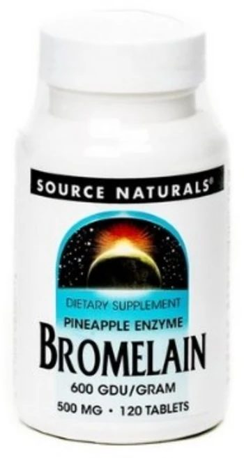 소스내츄럴스 브로멜라인, 1개, 120정