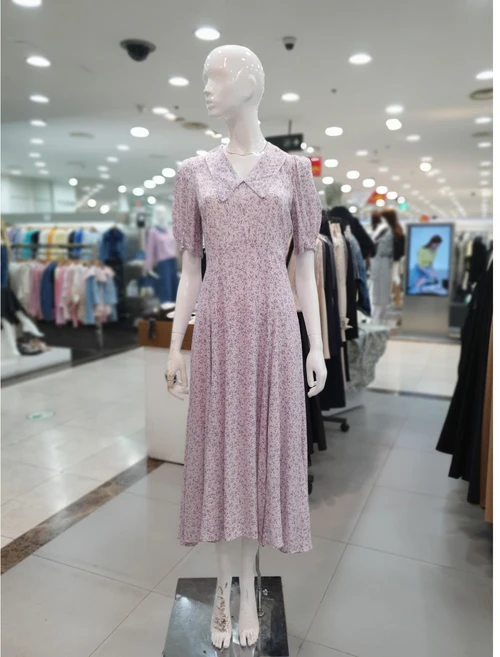 시슬리 플라워 프린트 롱 원피스 SAOPC3431