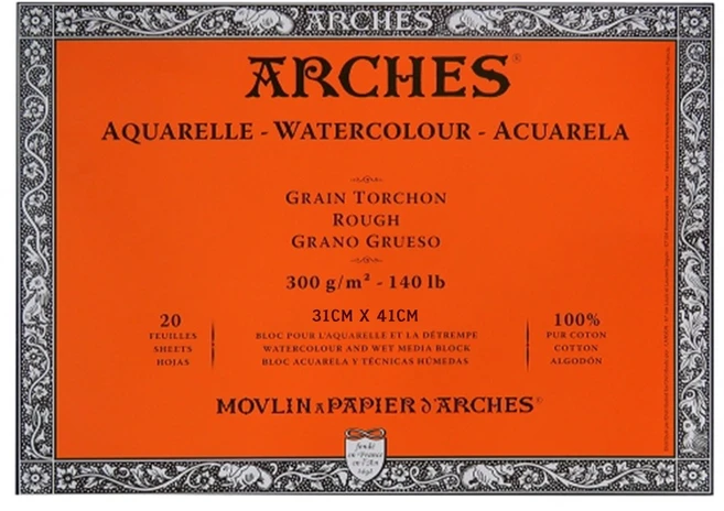 캔손 아르쉬 황목 300g 수채패드 31X41cm 20매, 상세페이지 참조