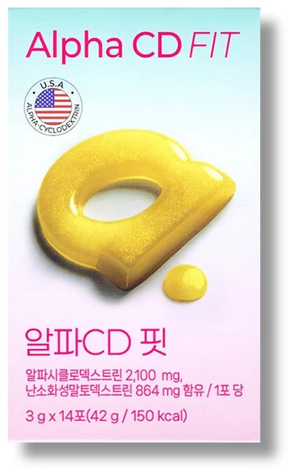 녹십자웰빙 알파CD 핏 알파시클로덱스트린 3gX14포 1개, 42g